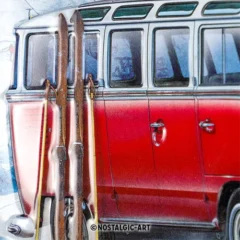 Nostalgic-Art Blechschild VW Bulli Ready for the Winter, 30×40 cm