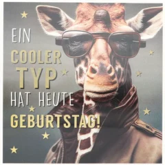 3D Musikkarte "Ein cooler Typ hat heute Geburtstag!"