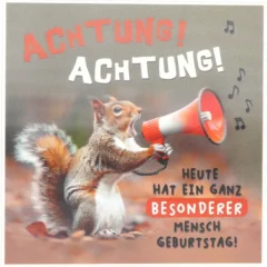 3D Musikkarte "Achtung! Heute hat ein..."