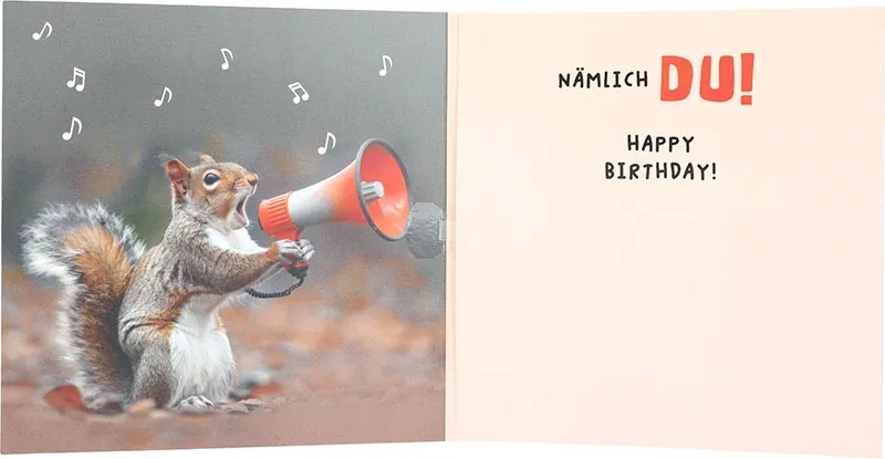 3D Musikkarte "Achtung! Heute hat ein..."