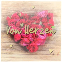 3D Musikkarte "Von Herzen"