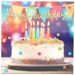3D Musikkarte "Happy Birthday" mit Geburtstagstorte