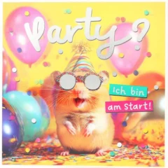 3D Musikkarte "Party? Ich bin am Start!"