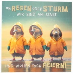 3D Musikkarte "Ob Regen oder Sturm: Wir sind am Start..."