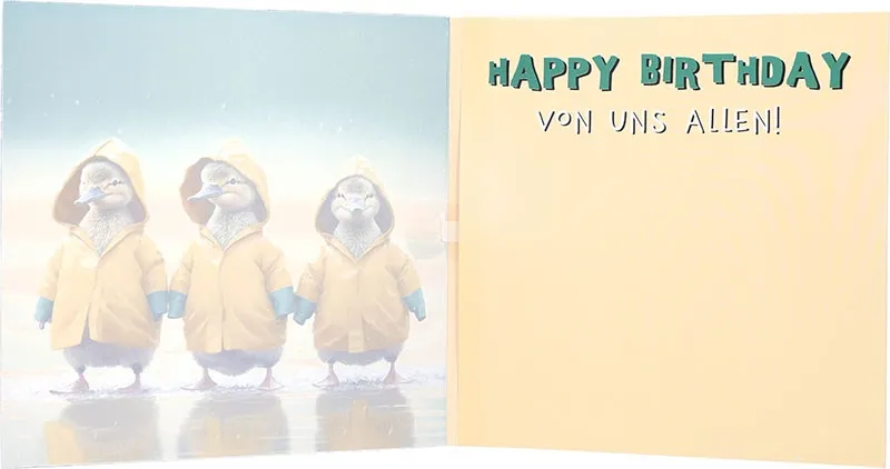 3D Musikkarte "Ob Regen oder Sturm: Wir sind am Start..."