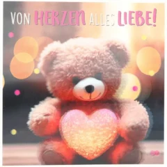 3D Musikkarte "Von Herzen alles Liebe!"