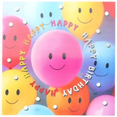3D Musikkarte "Happy Birthday" mit Luftballons