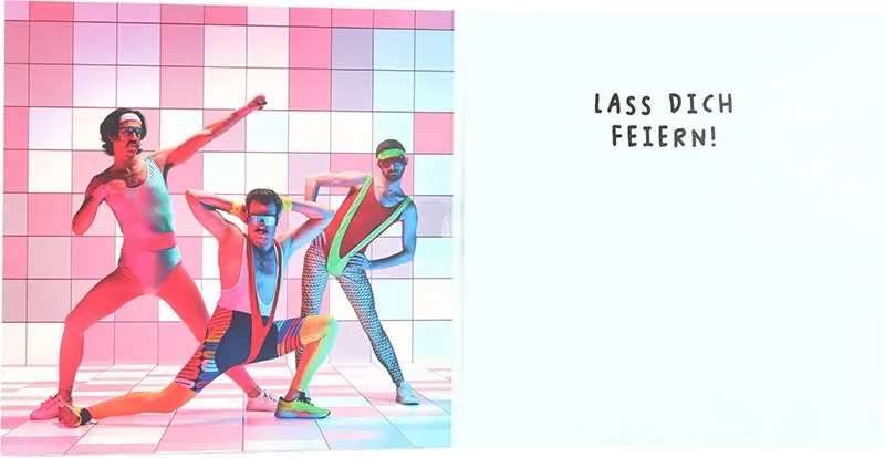 3D Musikkarte "Die Partycrew wäre bereit"