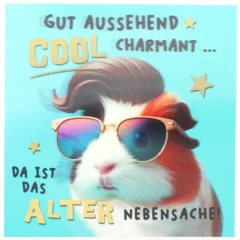 3D Musikkarte "Gut aussehend, cool, charmant ..."