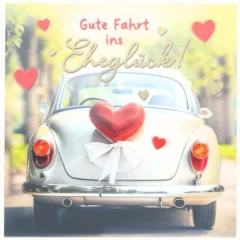 3D Musikkarte "Gute Fahrt ins Eheglück!"