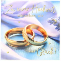 3D Musikkarte "Zu eurer Hochzeit wünschen wir viel Glück!"
