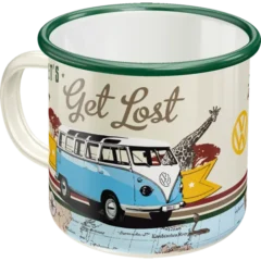 Nostalgic-Art Emaille-Becher VW Bulli Let's Get Lost