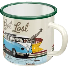 Nostalgic-Art Emaille-Becher VW Bulli Let's Get Lost