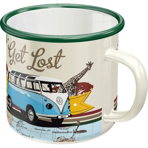 Nostalgic-Art Emaille-Becher VW Bulli Let's Get Lost