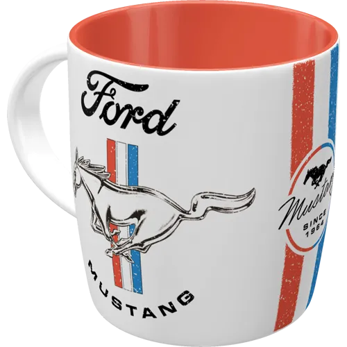 Nostalgic-Art Tasse Ford Mustang Horse & Stripes Logo