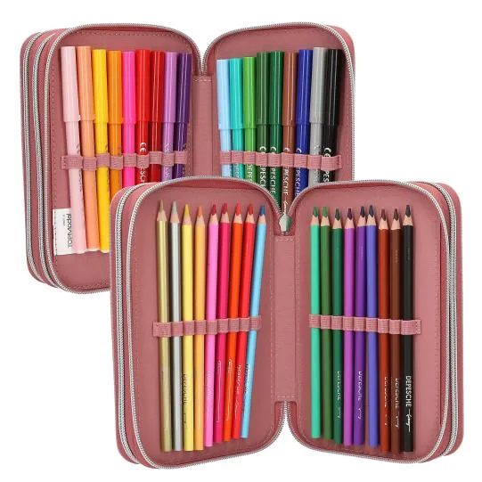 TOPModel 3-Fach Federtasche DOTS, Fach 2 & 3 für Stifte