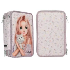 TOPModel 3-Fach Federtasche Blooming Kitty, Front & Rückseite