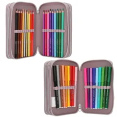 TOPModel 3-Fach Federtasche Blooming Kitty, offen - Fach 2 & 3