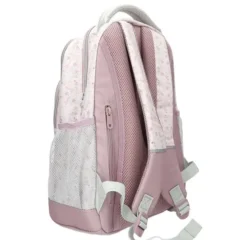 TOPModel Schulrucksack Bloomig Kitty, zeigt kleine Tasche auf der Rückseite