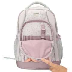 TOPModel Schulrucksack Bloomig Kitty, von vorne mit offener Fronttasche