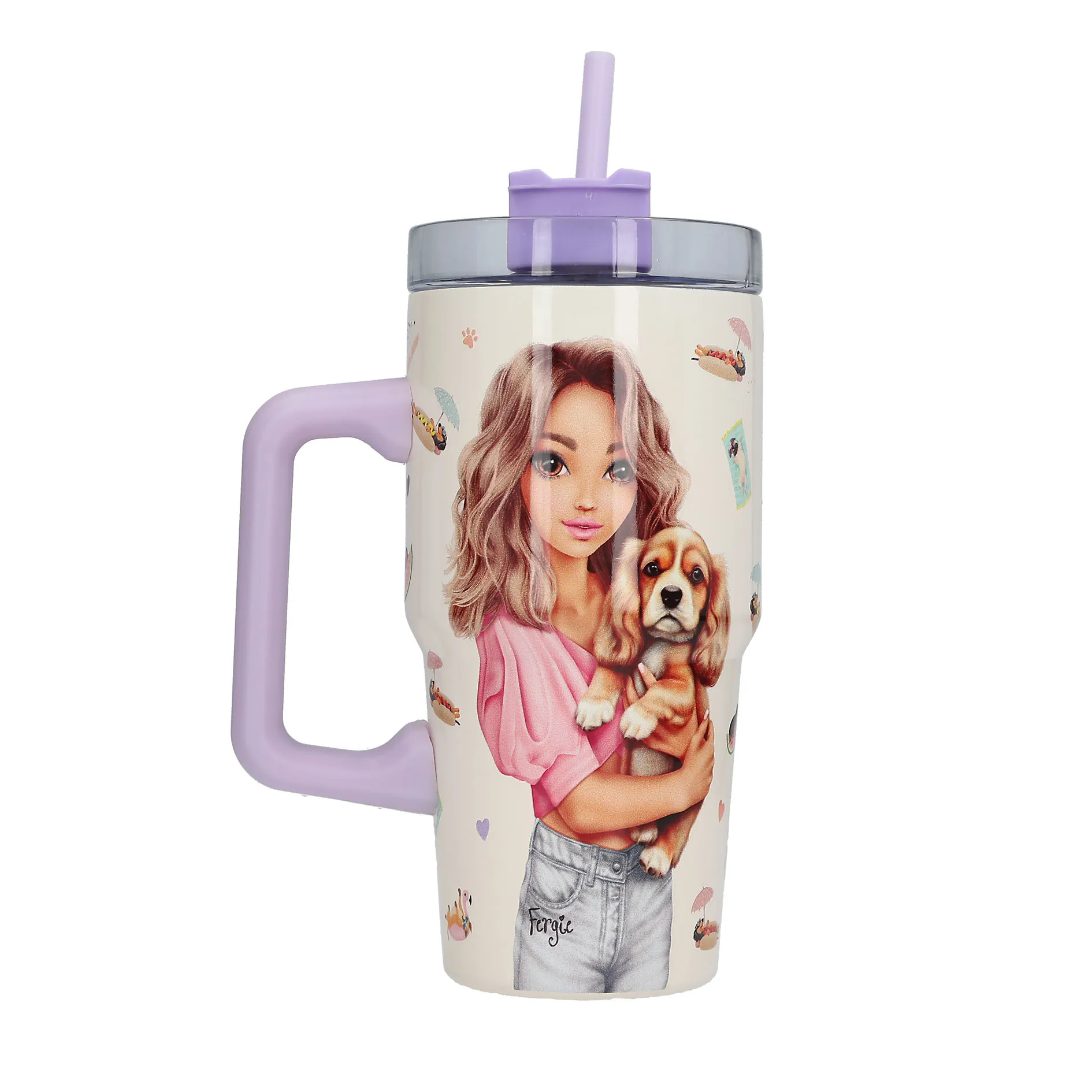 TOPModel TO GO Becher SUNNY DOG, zeigt TOPModel Fergie