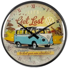 Nostalgic-Art Wanduhr VW Bulli Let's Get Lost