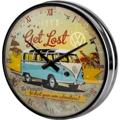 Nostalgic-Art Wanduhr VW Bulli Let's Get Lost