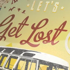 Nostalgic-Art Wanduhr VW Bulli Let's Get Lost