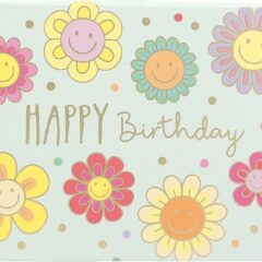 Geschenkbox mit Musik "Happy Birthday - Blumen"