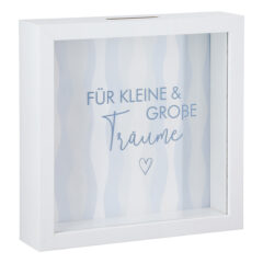 Spardose "Für kleine und große Träume" mit Glasfront