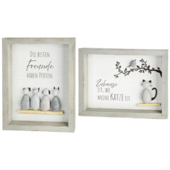 Steinbild “Tierliebe" mit Spruch