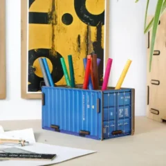 WERKHAUS Stiftebox Container Blau