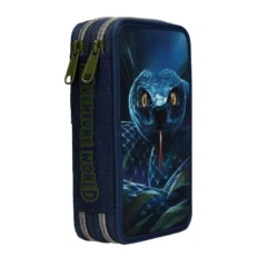 2-Fach Federtasche mit Schlange