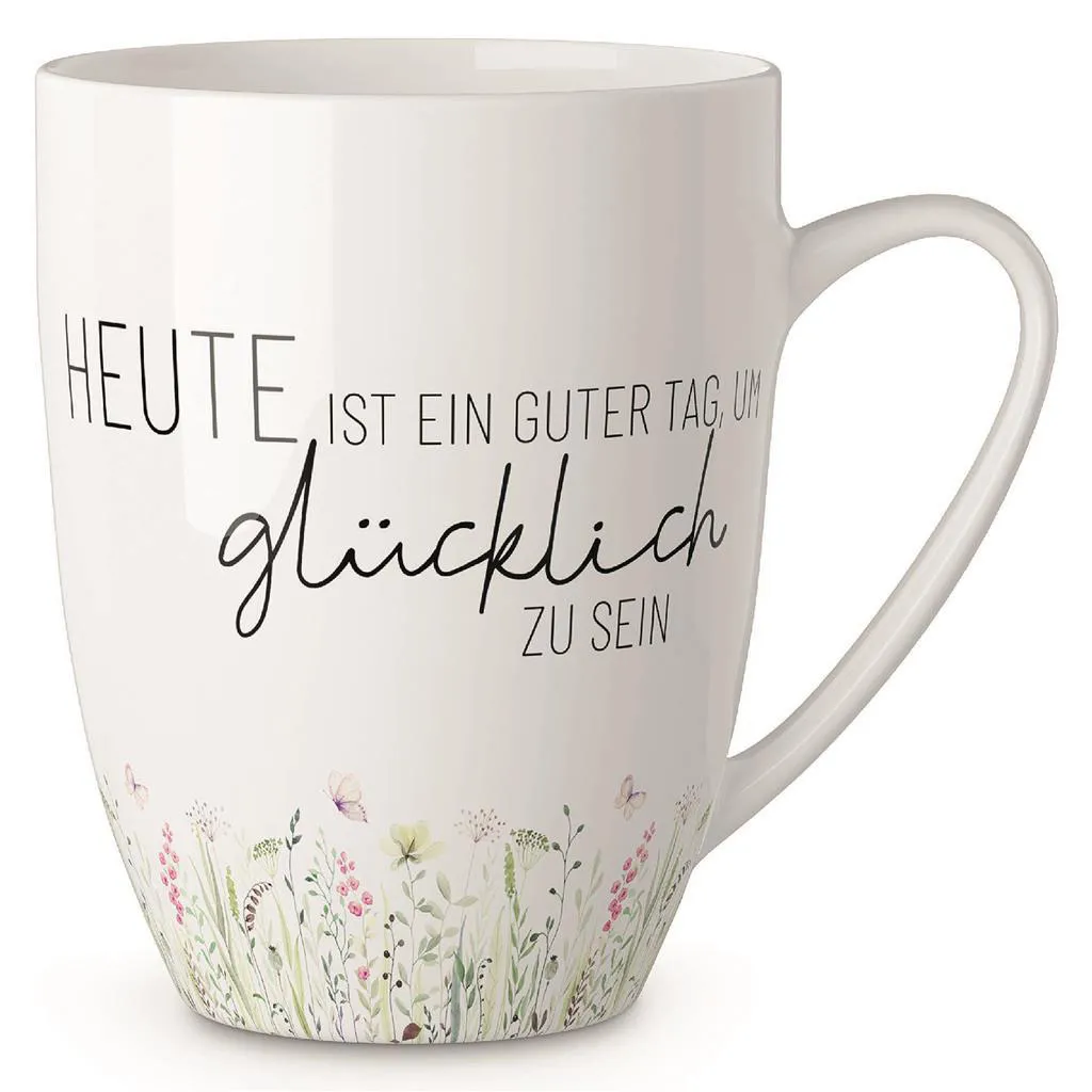 Geschenk für Dich - Becher "Wiese" - Heute ist ein guter Tag