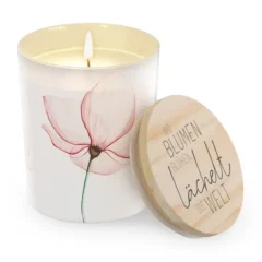 Geschenk für Dich - Duftkerze "Blüte" - Wo Blumen blühen, lächelt die Welt
