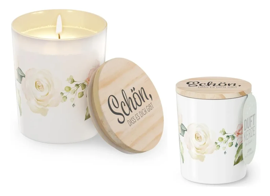 Geschenk für Dich - Duftkerze "Blumen" - Schön, dass es dich gibt