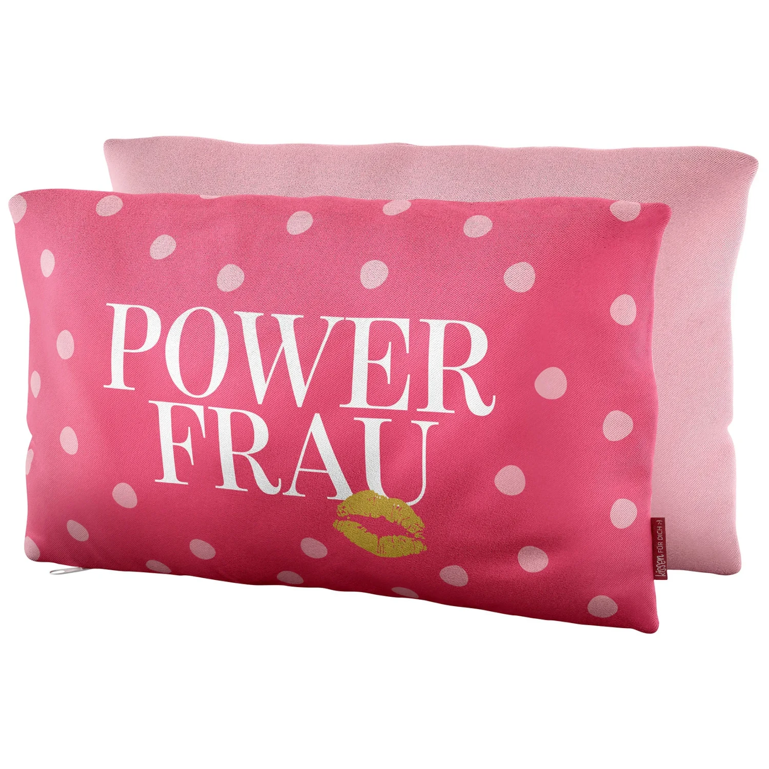 Geschenk für Dich - Kissen "Powerfrau" - Kussmund