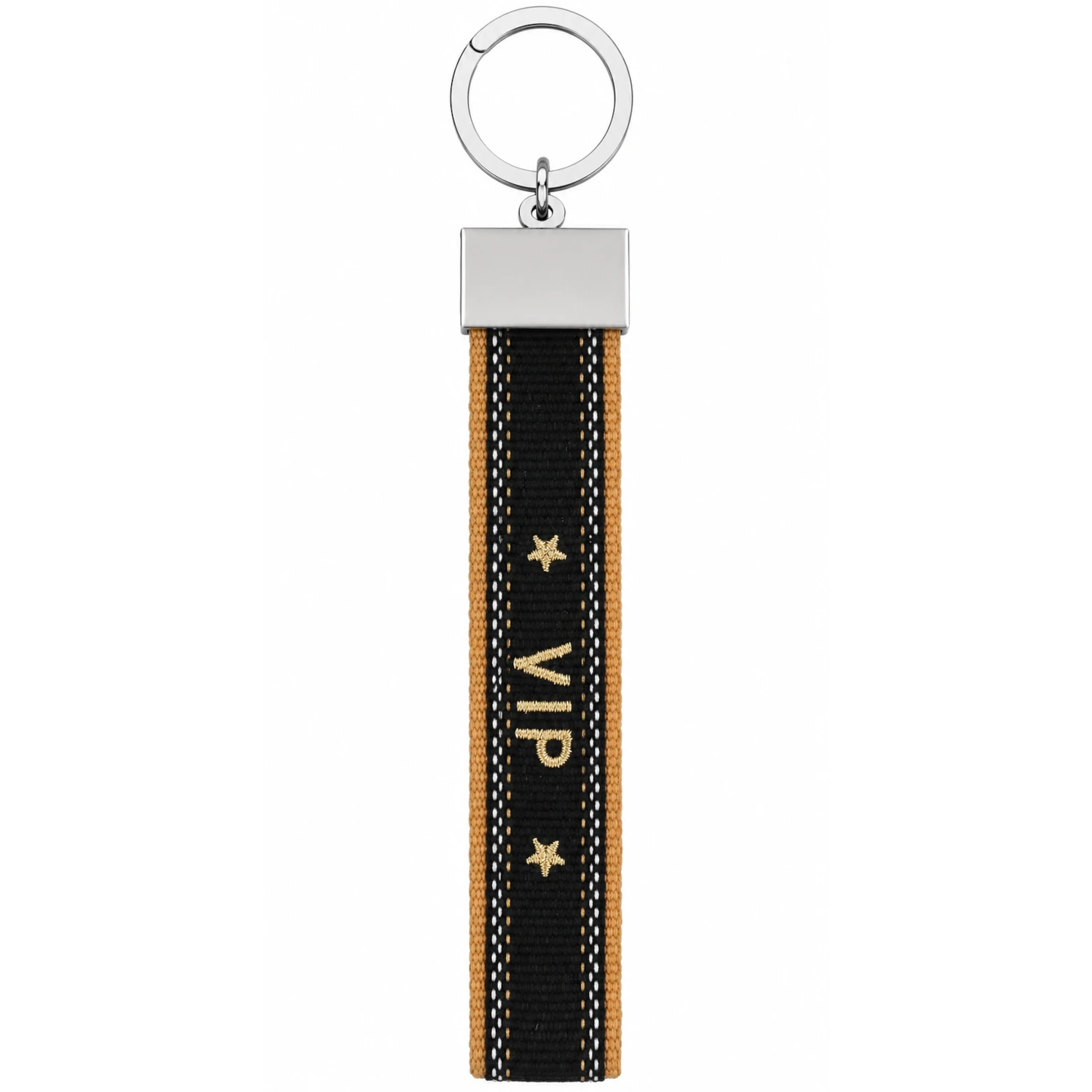 Canvas-Schlüsselanhänger „VIP" mit Sternmotiven