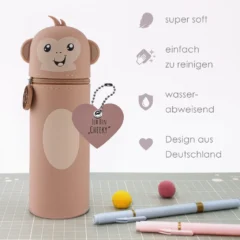 Federmäppchen aus Silikon „Affe Cheeky“
