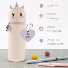 Federmäppchen aus Silikon „Einhorn Fairy“