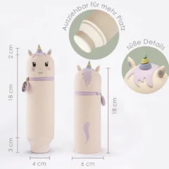 Federmäppchen aus Silikon „Einhorn Fairy“