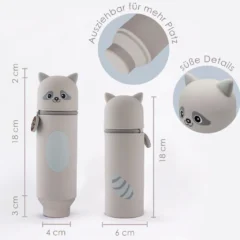 Federmäppchen aus Silikon „Waschbär Coony“