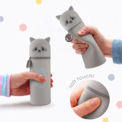 Federmäppchen aus Silikon „Waschbär Coony“