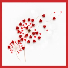 Handgefertigte Grußkarte „Herzen-Pusteblume" von Papierfiligran
