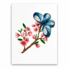 Handgefertigte Mini-Grußkarte „Schmetterling" von Papierfiligran