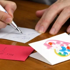 Handgefertigte Mini-Grußkarte von Papierfiligran