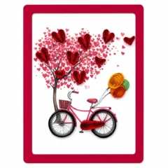 Handgefertigter Magnet „Fahrrad" von Papierfiligran