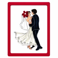 Handgefertigter Magnet „Hochzeit" von Papierfiligran