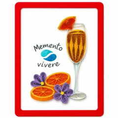 Handgefertigter Magnet „Memento vivere" von Papierfiligran