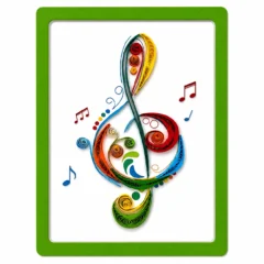 Handgefertigter Magnet „Violinschlüssel" von Papierfiligran